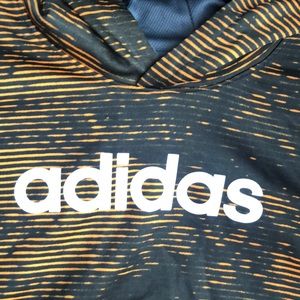 Boys Adidas hoodie gold & dark green size 18 XL